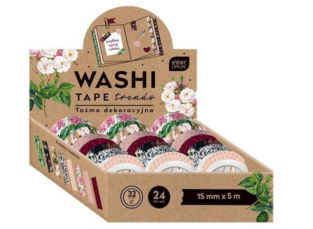 Taśma dekoracyjna papierowa Tape Trends 5m mix