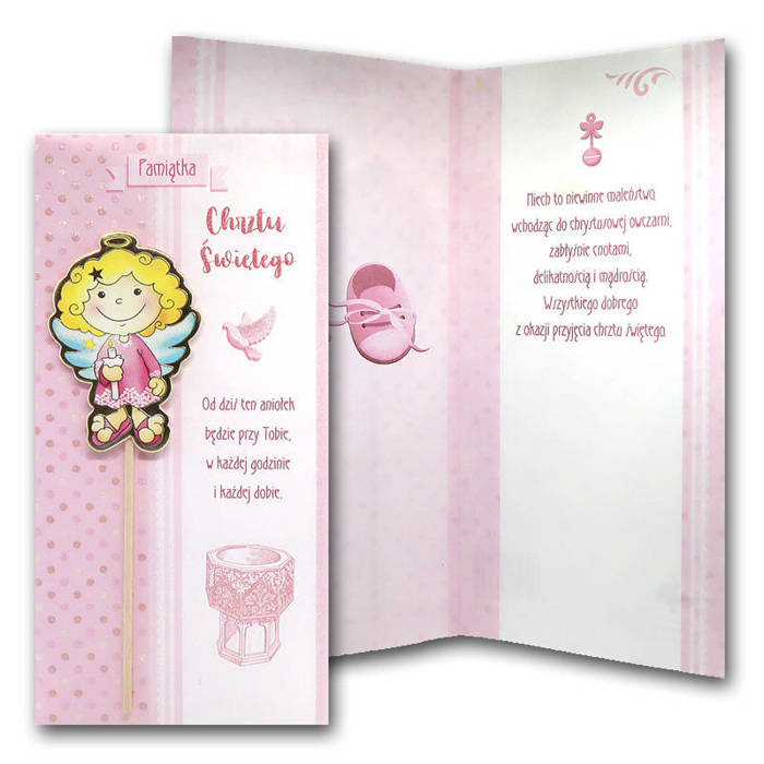 Kartka okolicznościowa CHRZEST ŚWIĘTY dziewczynka