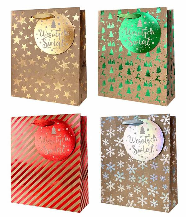 Torebka prezentowa świąteczna zawieszka S