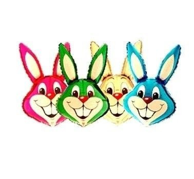 Balon foliowy królik niebieski 14 cali na powietrze / na patyk