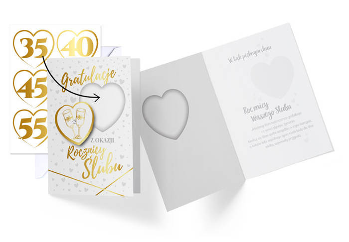 Kartka okolicznościowa gratulacje ROCZNICA ŚLUBU uniwersalna