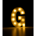 Świecąca Litera LED "G" Light Letter, drewniana biała 17x12 cm
