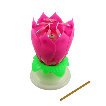 Świeczka urodzinowa grająca tańcząca RÓŻOWA