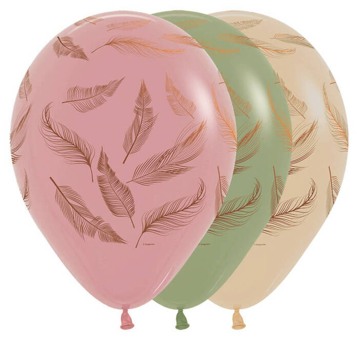 Balon Sempertex Feathers Piórka 12 cali 1 szt. mix