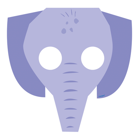 Maski papierowe Dżungla Safari mix 8 szt.