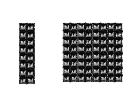Panel Ścianka balonowa CZARNA 4 szt. 37 x 140 cm