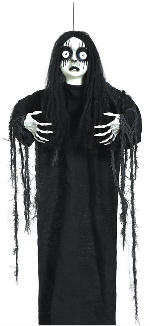 Dekoracja wisząca Lalka z dużymi oczami 90 cm Halloween
