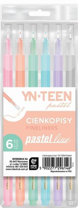 Cienkopisy Pastel Line 6 kolorów