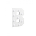 Świecąca Litera LED "B" Light Letter, drewniana biała 17x12 cm
