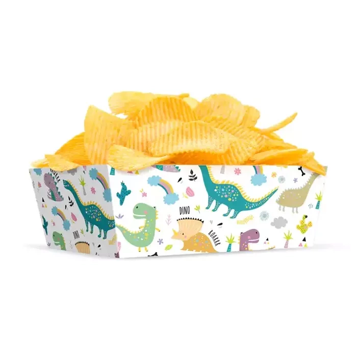 Pojemniki na popcorn chipsy przekąski Dinozaury 3 szt.