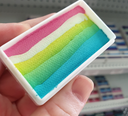 Farba do twarzy Split Cake 28g TURQUOISE/ GREEN/ YELLOW/ WHITE/ PINK PartyXplosion