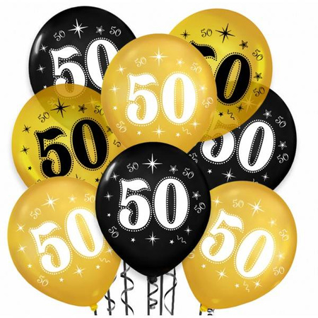 Balon urodzinowy na 50 urodziny okrągły 12" 1 szt.