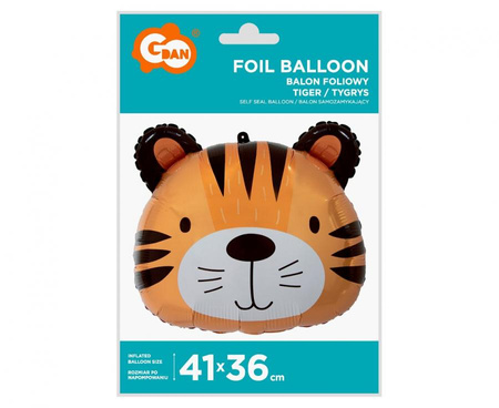 TYGRYS balon foliowy 41 x 36 cm