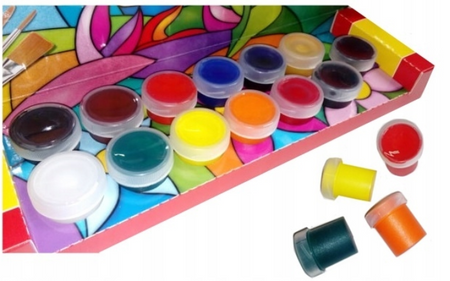 Farby do malowania po szkle do witraży 12+1 kolor