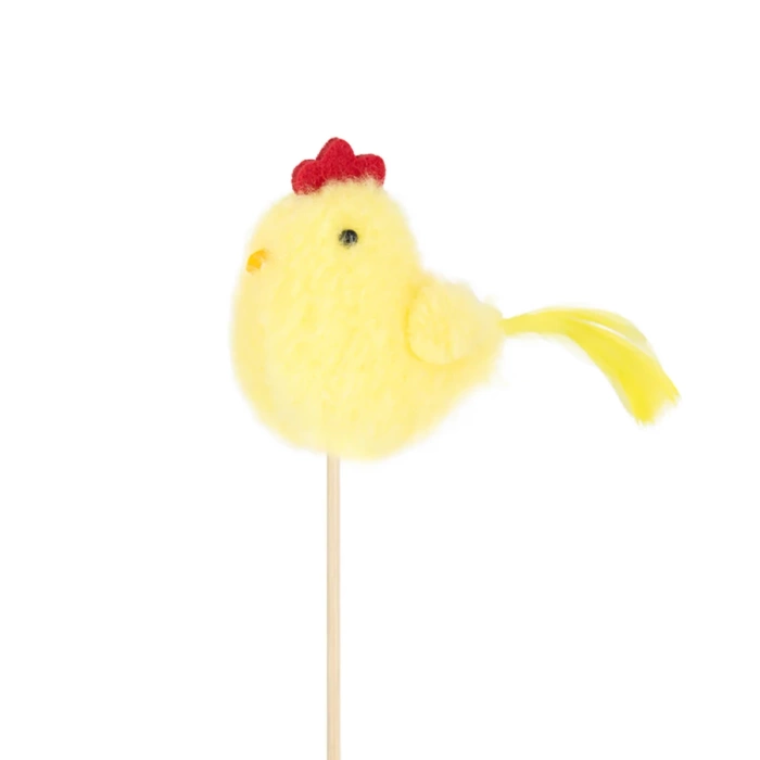 Żółty Kurczak na patyku 1 szt. Dekoracja Wielkanocna