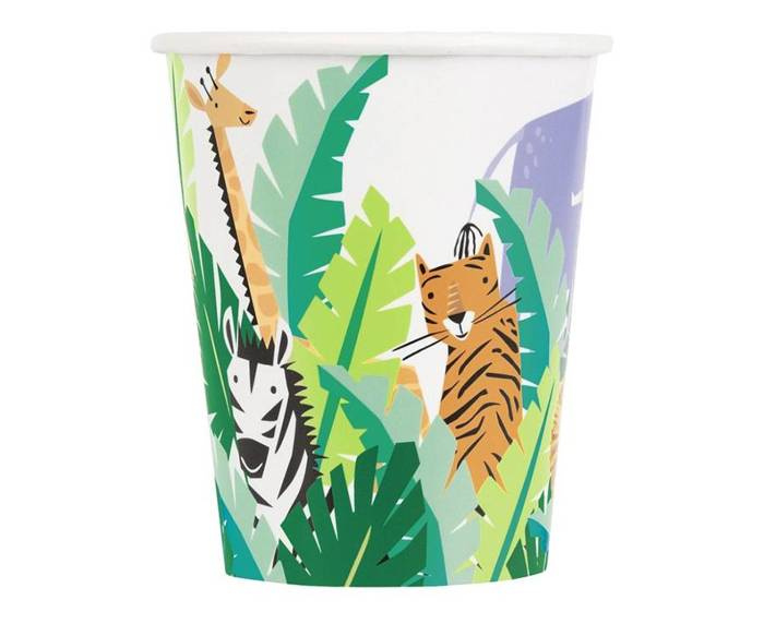 Kubeczki papierowe Dżungla Safari 266 ml 8 szt.