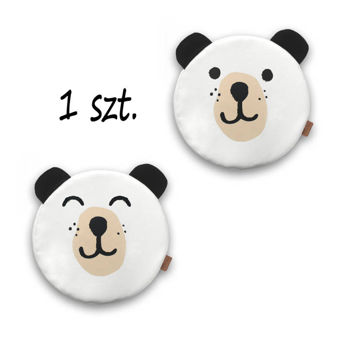 Poduszki białe ekoskóra MIŚ z uszkami 1 szt. 6 cm AKSON