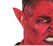 Sztuczne Uszy diabła demona lateksowe czerwone