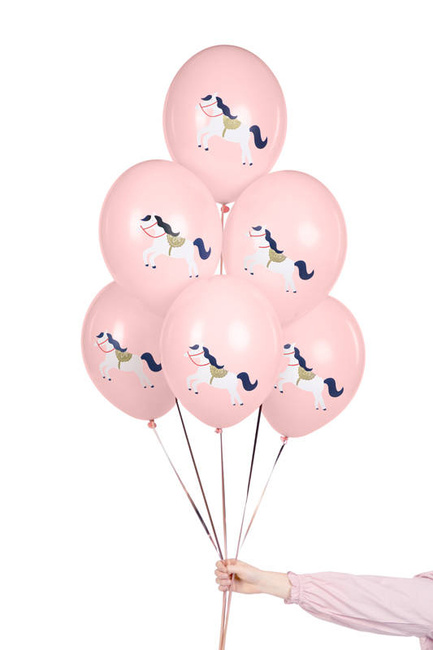 Balon gumowy KOŃ KONIK Pastel Pink 12 cali 1 szt.