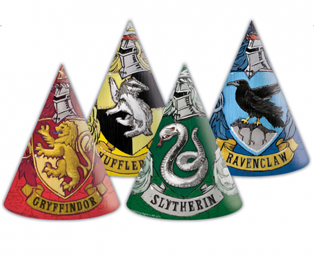 Czapeczki papierowe Harry Potter Hogwarts 6 szt.