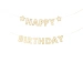 Baner girlanda urodzinowa "Happy Birthday" złota 220 cm