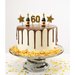 Zestaw świeczek na tort 60 urodziny złote 6 szt.