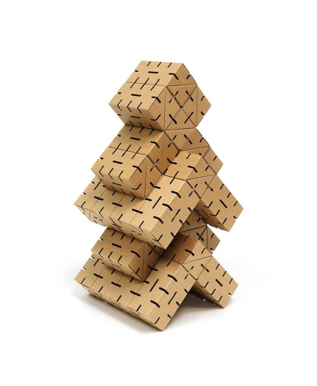 Klocki konstrukcyjne tekturowe do samodzielnego złożenia zestaw 50 sztuk Cardblocks