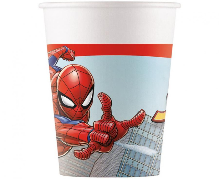 Kubeczki Spiderman Crime Fighter papierowe 200ml 8 szt.