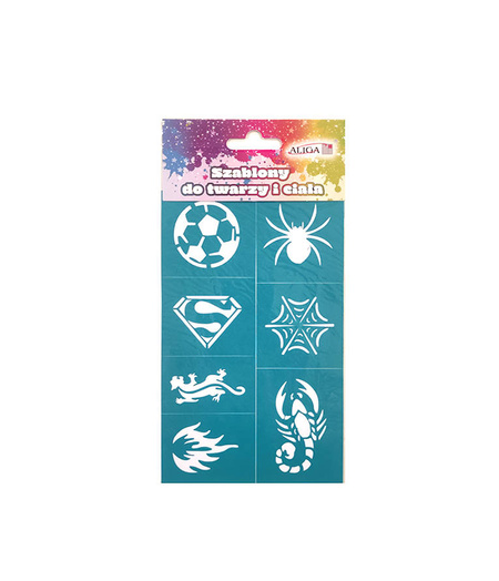 Szablony do tatuaży brokatowych ZESTAW 7 szt. mix