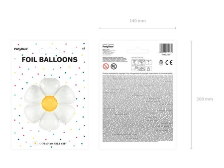 Stokrotka kwiatek balon foliowy 75x71 cm