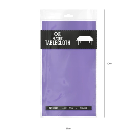 Obrus foliowy jasnofioletowy 137 x 274 cm 1 szt.