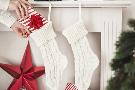 Kokardki rozetki i wstążka welurowa zestaw czerwony