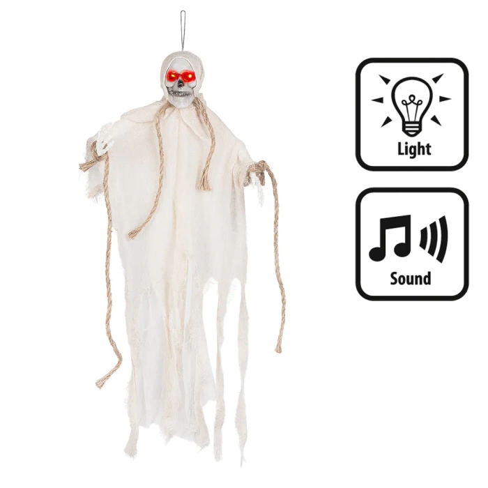 Dekoracja wisząca Kościotrup Strach szkielet halloween biały
