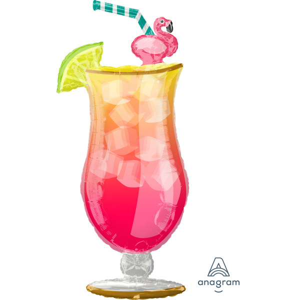 Drink z lodem szklanka balon foliowy 50 cm x 104 cm