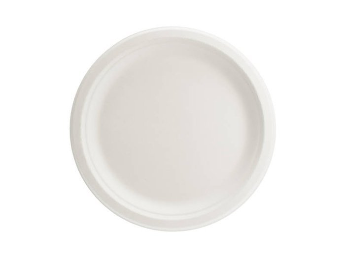 Talerzyki białe z trzciny cukrowej 22,5 cm EKO