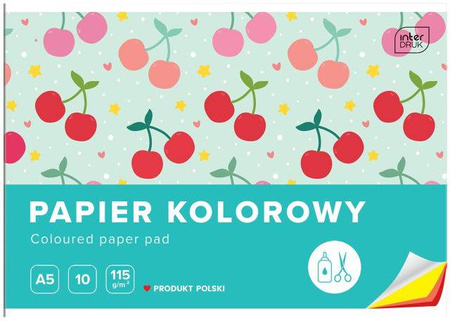 Zeszyt papierów kolorowych A5 10 kartek