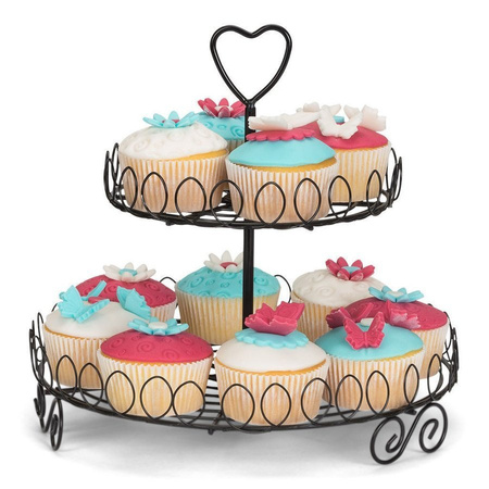 Stojak na muffinki babeczki 2 poziomy 24 cm