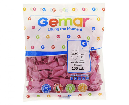 Balon Gemar Metallic 5 cali 100 szt