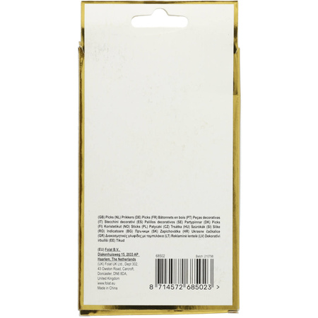 Toppery dekoracyjne, pikery na imprezę Happy Birthday Golden Dusk 12 szt.