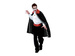 Peleryna Wampira Czarna - strój dla dorosłych (peleryna, żabot)