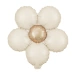 Balon foliowy Kwiat kremowy matowy do girland 45 cm 3 szt.
