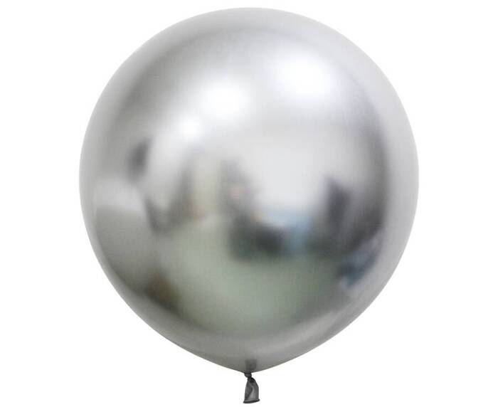 Balon kula platynowy srebrny Beauty&Charm Chrome (Shiny, Glossy) 24 cale 2 szt.