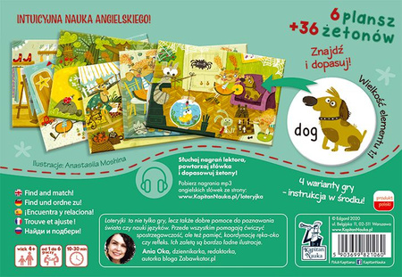 ANGIELSKI Pierwsze słowa 4+ GRA LOTERYJKA KAPITAN NAUKA