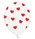 Balony Białe 12 cali w SERCA 6 sztuk