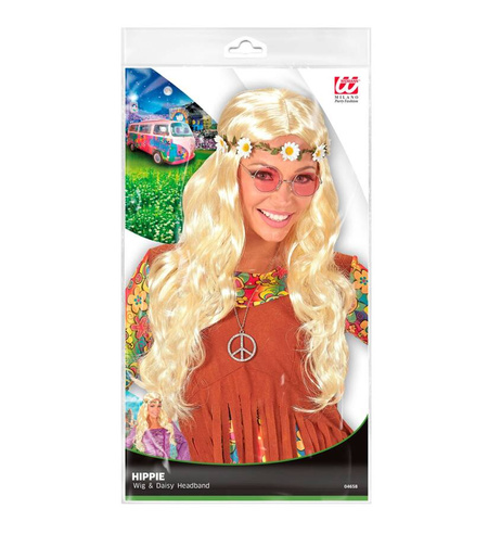 Peruka blond długa hippie księżniczka