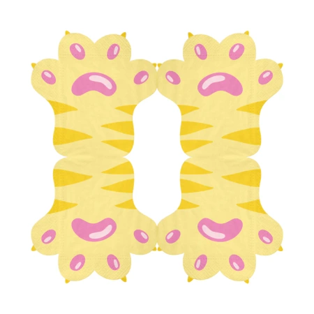 Serwetki papierowe kolorowe łapki kotka 12 szt.