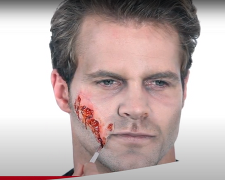 Rana lateksowa realistyczna - poparzenie, ropiejąca skóra