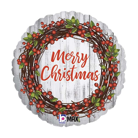 Balon foliowy okrągły Merry Christmas 18 cali