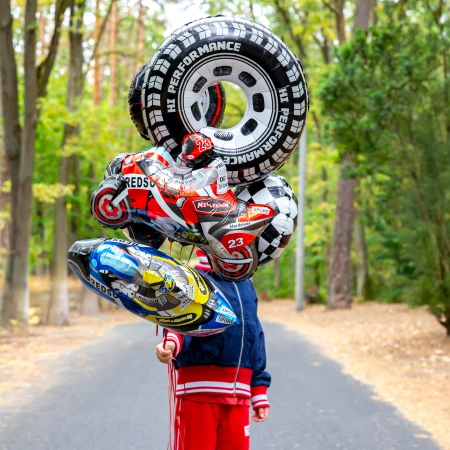 Balon foliowy Racing Car Koło 68x75 cm