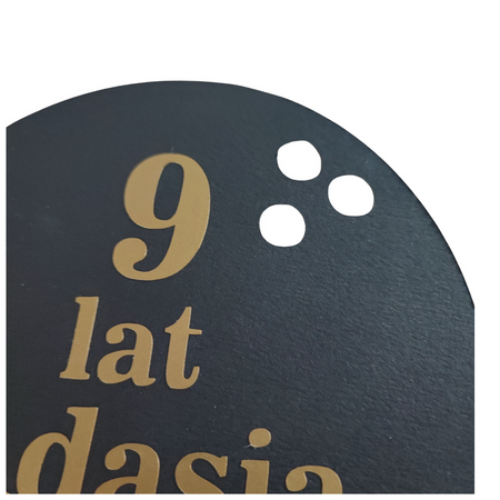 Topper na tort PERSONALIZOWANY kula do kręgli